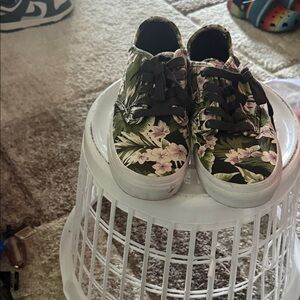 Vans Black Floral Women's Sneakers